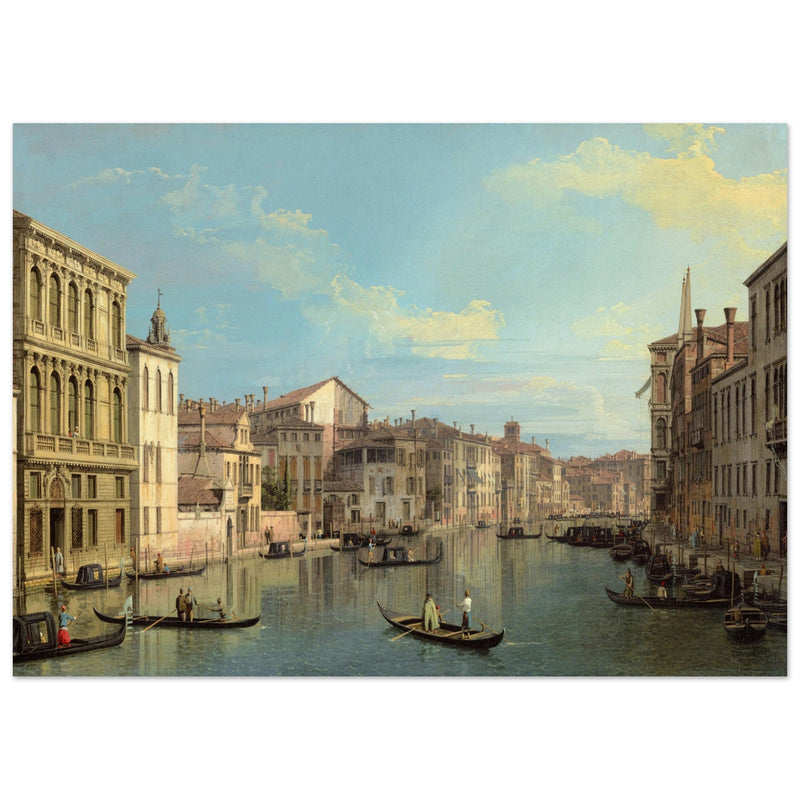 Grand Canal in Venice Italy. Antique painting by Canaletto 1738.