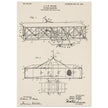 Flying machine patent 1906 by the Wright brothers. Vintage airplane.