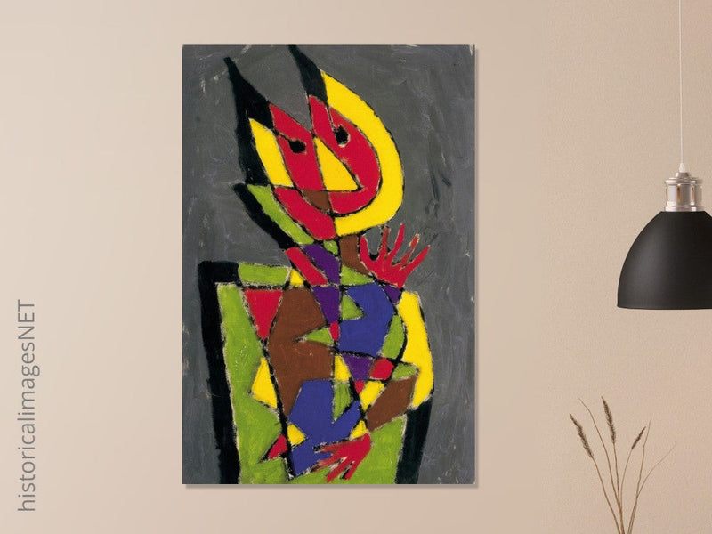 Paul Klee Figurine des bunten Teufels (  Figurine of the Colourful Devil ) abstract painting. Remasterded artwork