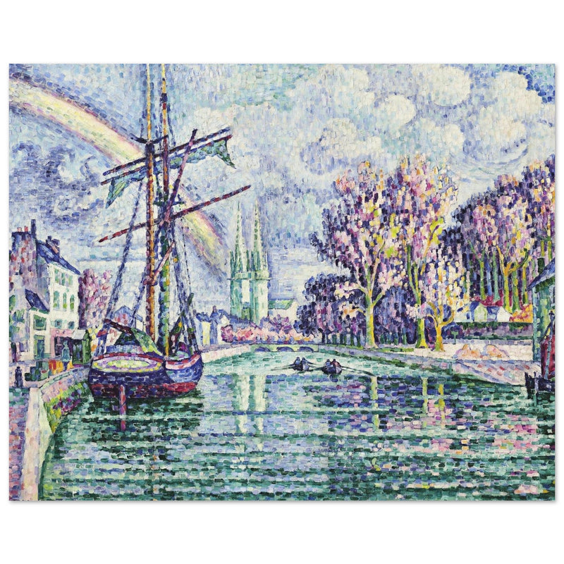 Paul Signac Quimper Quai de l'Odet, Quimper Odet Embankment painting