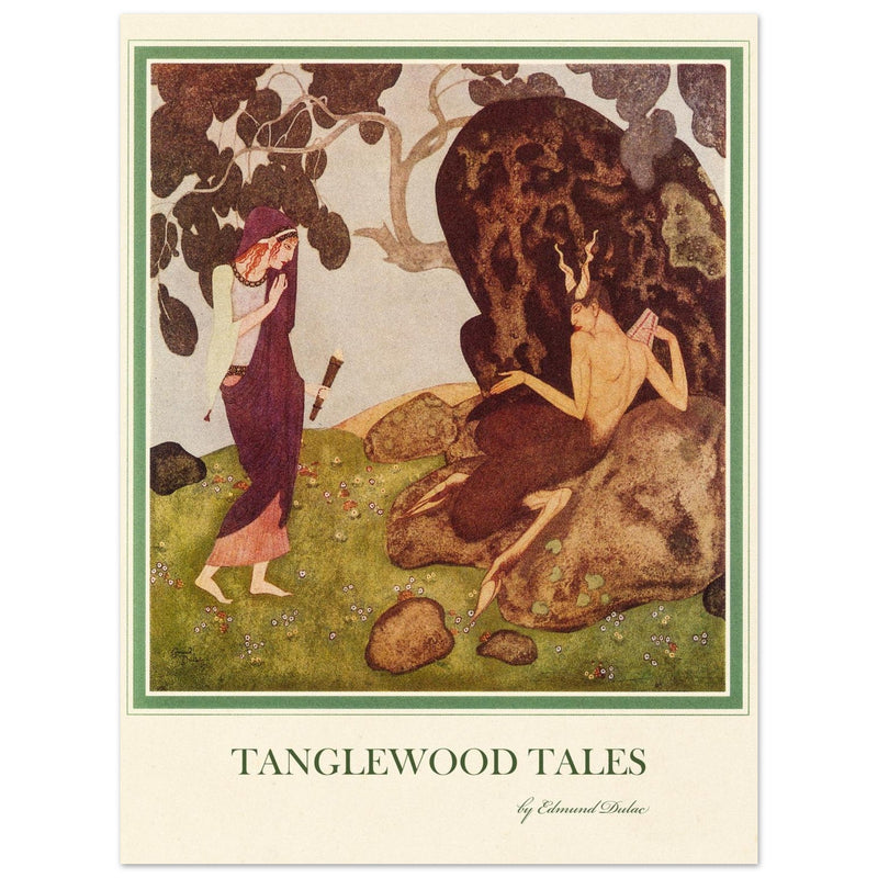 Edmund Dulac Tanglewood Tales illustration. Ceres questioning Pan about Proserpina.
