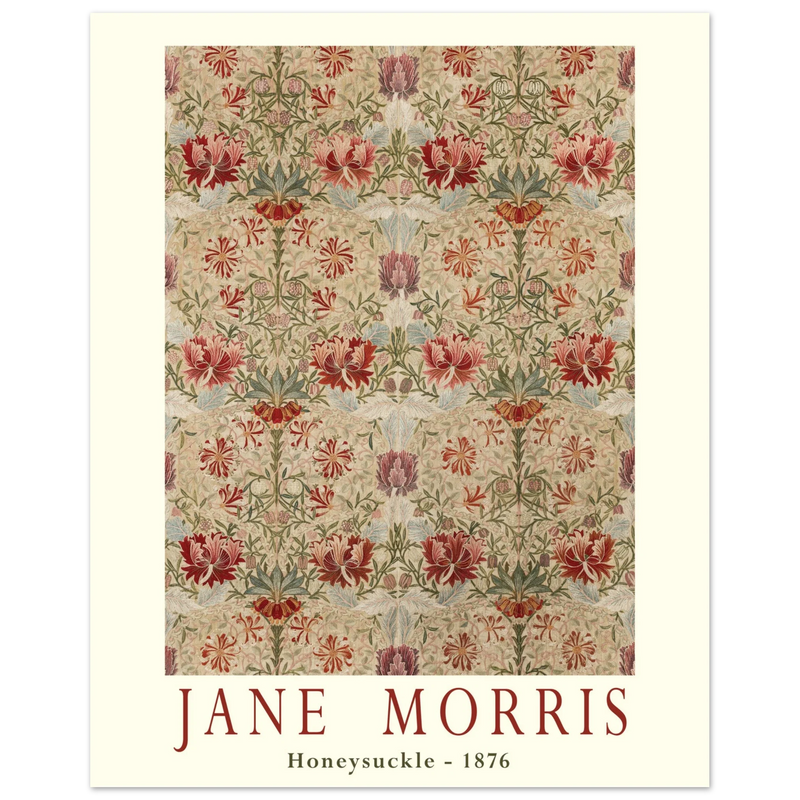 Jane Morris Honeysuckle embroidery.
