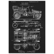 Motor Vehicle patent. Vintage car illustration.