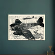 Heinkel He111 bomber - Vintage german war plane Second World War Reproduction