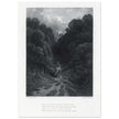 Gustave Dore illustration of King Arthur legend .Lancelot approaching the Castle of Astolat, Idylls of the King by Alfred Tennyson.
