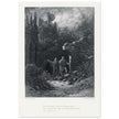 Gustave Dore illustration of King Arthur legends. Yniol Shows Prince Geraint His Ruined Castle. Idylls of the King by Alfred Tennyson