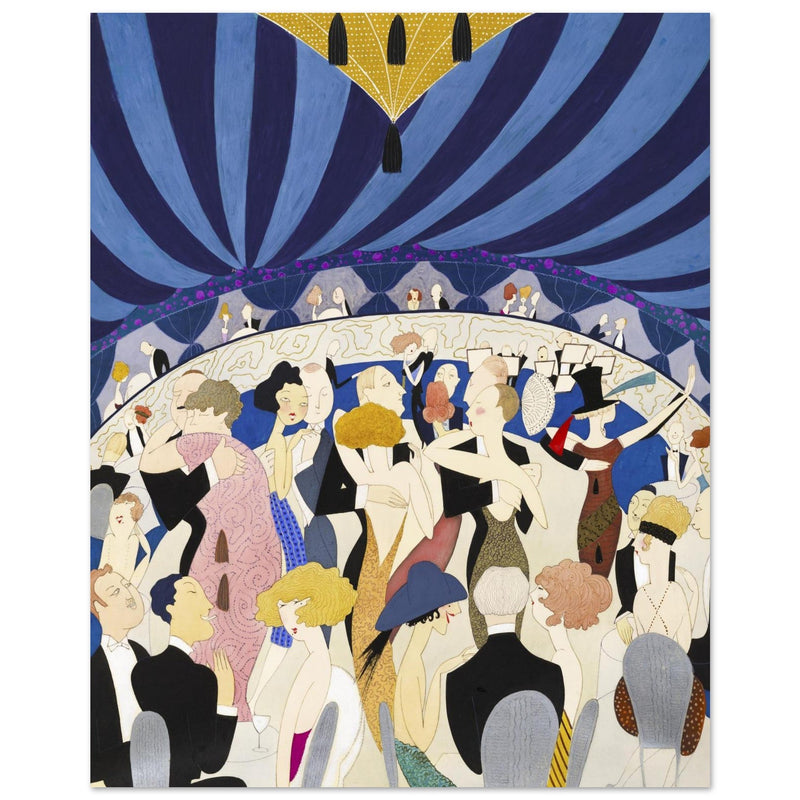 Anne Harriet Fish vintage illustration:  Dancing Couples in ball room fashion magazine cover.