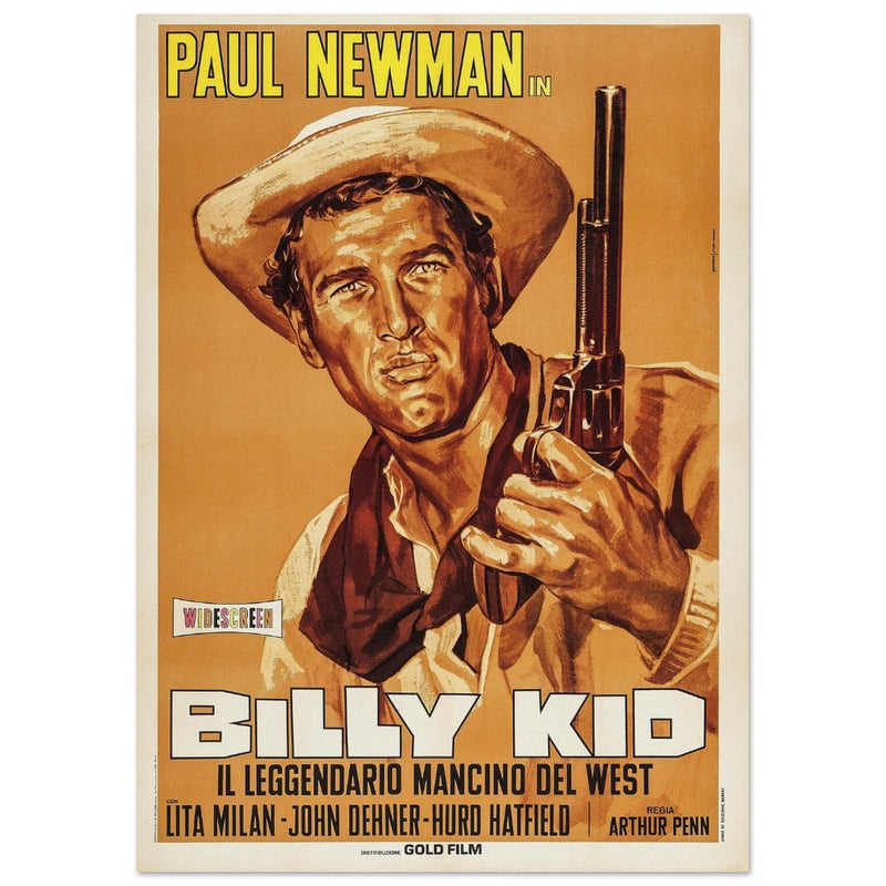 Billy Kid italian poster staring Paul Newman movie poster.