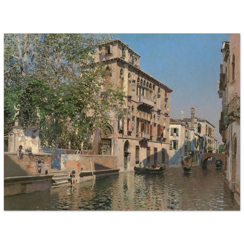 A canal in Venice by Martin Ricoca 1875. Italy .