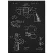 Vintage revolver patent by C P O'Neill.