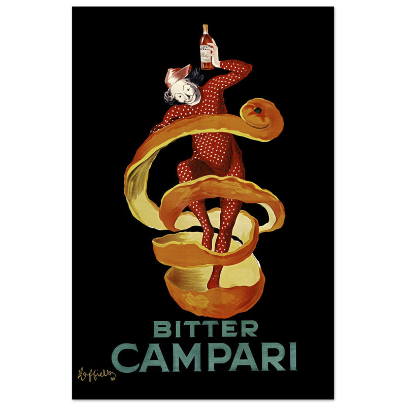 Leonardo Cappiello Bitter Campari master artwork. Vintage retro poster .