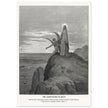 Gustave Dore The Bible engraving print . The temptation of Jesus illustration .