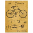 Vintage bicycle patent by Richard J Gatling 1894