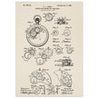 Winding Mechanism for Time Pieces, vintage clock patent .