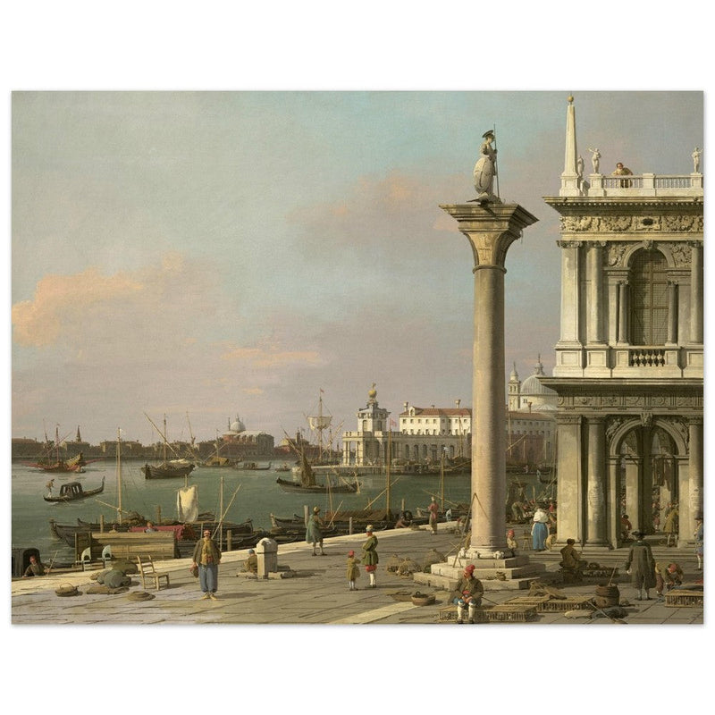 Canaletto antique painting in Venice Italy. Bacino di S. Marco.