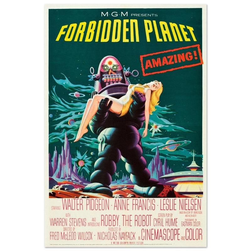 Forbidden Planet movie poster.