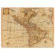 Ancient map of America. "Americae Descriptio Nova" by Philip Chetwind