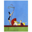 John Held Junior vintage illustration for fashion magazine cover.
