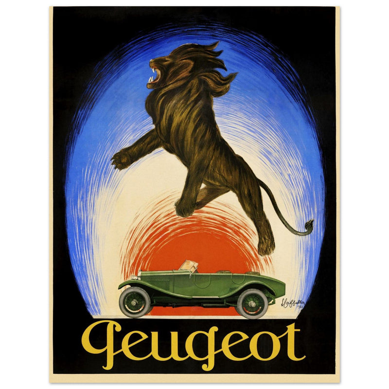 Peugot vintage advertising by Leonetto Cappiello 1925 poster .