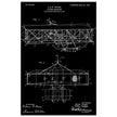 Flying machine patent 1906 by the Wright brothers. Vintage airplane.