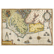Ancient map of Virginia by Theodor de Bry XVI Century.