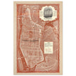 1938 New York City map. Created as an advertisement for the Roosevelt Hotel it includes major streets of Manhattan