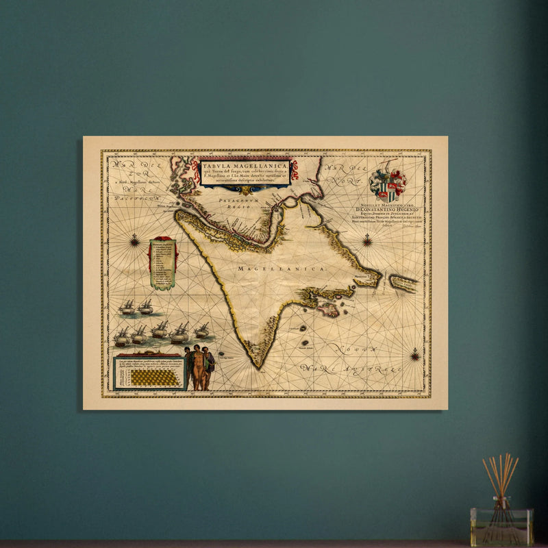 A Chart of Magellan by the Route of Tierra del Fuego by Willem Janszoon Blaeu