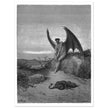 Gustave Dore Paradise Lost engraving . Satan and the serpent.