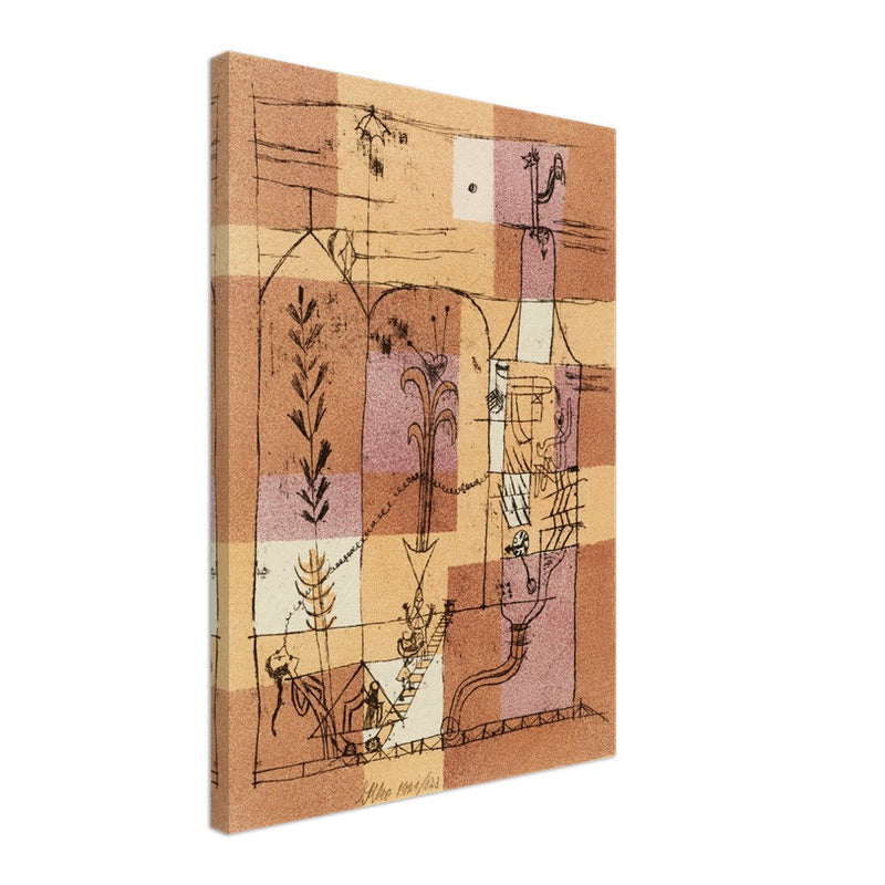 Paul Klee Hoffmanesque Scene abstract painting.