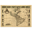 Ancient map of America. Nova Totius Americae Descriptio by Frederik de Wit
