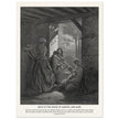 Gustave Dore The Bible engraving print . Jesus at the house of Martha and Mary .