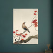 Japanese waxwing on maple by Ohara Koson