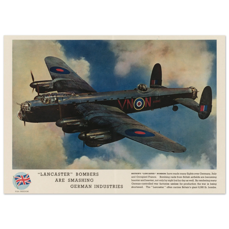 Lancaster Bombers vintage poster reproduction