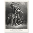 Gustave Dore The Bible engraving print . The Descent from the cross after Crucifixion illustration .