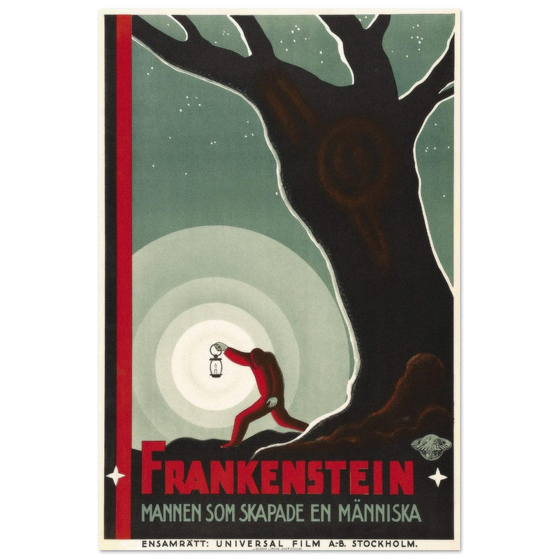 Frankenstein movie poster. Sweddish version.