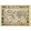 Ancient old world map 1638. Noua totius terrarum orbis geographica ac hydrographica tabula by Willem Janszoon Blaeu
