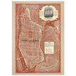 1938 New York City map. Created as an advertisement for the Roosevelt Hotel it includes major streets of Manhattan