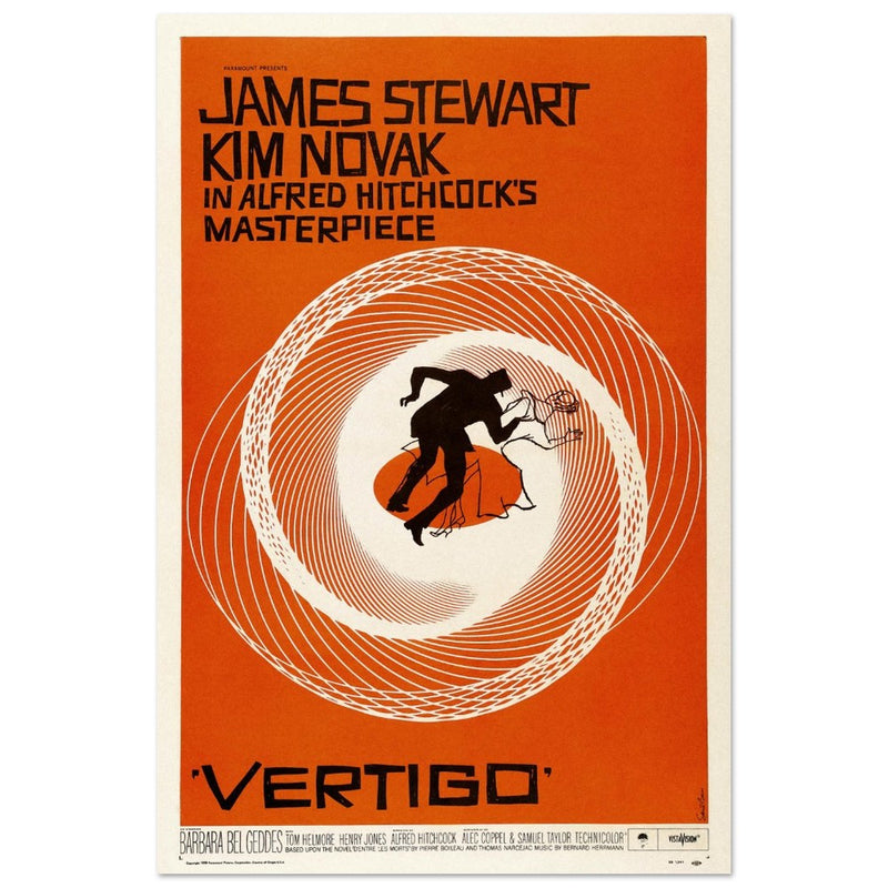 Vertigo by Alfred Hitchcock movie poster.