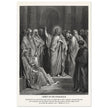 Gustave Dore The Bible engraving print . Christ in the synagogue illustration .