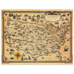 Pictorial old map of the United States of America by Ernest Dudley Chase