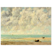 The calm sea by Gustave Courbet 1869.  antique painting.