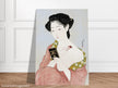 Hashiguchi Goyo woodblock print Make up Japanese woman applying make up and looking at her mirror