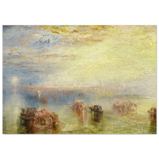 Approach to Venice by Joseph Mallord William Turner. Antique abstract painting of Venice Italy.