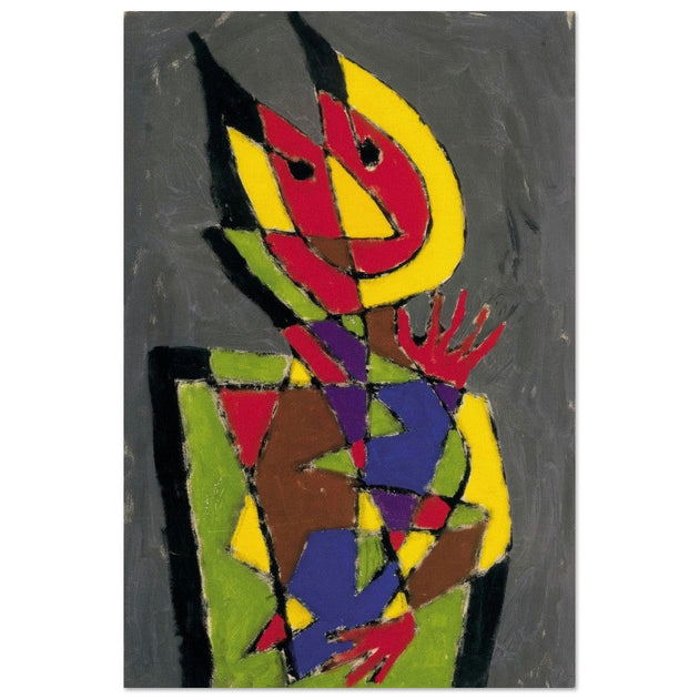 Paul Klee Figurine des bunten Teufels (  Figurine of the Colourful Devil ) abstract painting. Remasterded artwork
