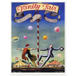Vanity Fair magazine vintage cover by Rockwell Kent 1923. Two artists dancing at the circus.