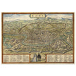 Ancient map of Rome with engravings by Georg Braun and Frans Hogenberg.
