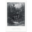 Gustave Dore illustration of King Arthur legends. Yniol Shows Prince Geraint His Ruined Castle. Idylls of the King by Alfred Tennyson