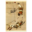 Vintage old circus acrobats poster.