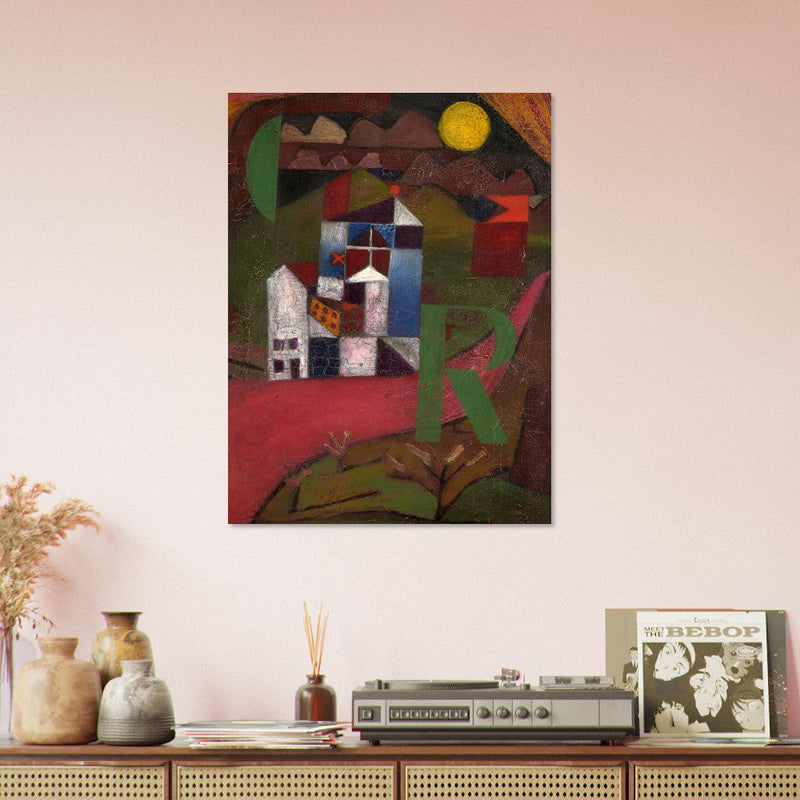 Paul Klee Villa painting.  and redesigned artwork