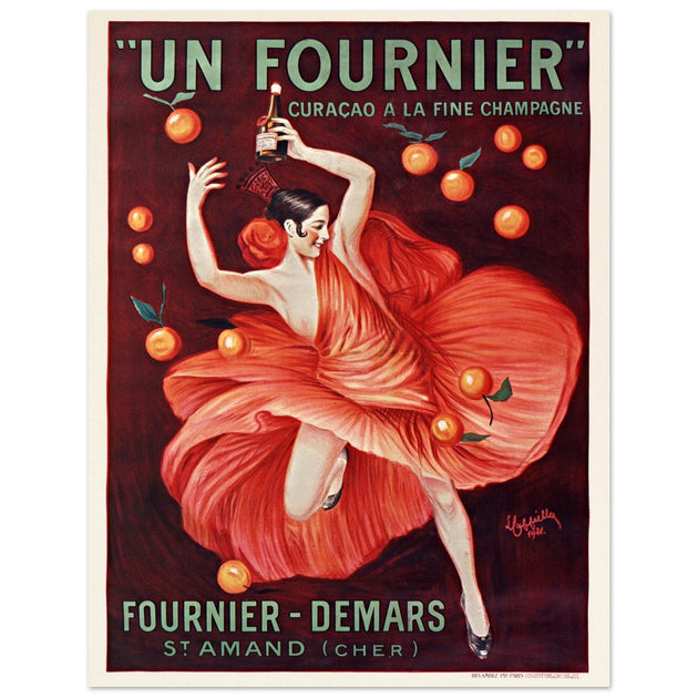 Un Fournier curaçao a la fine champagne advertising vintage poster by Leonetto Cappiello.